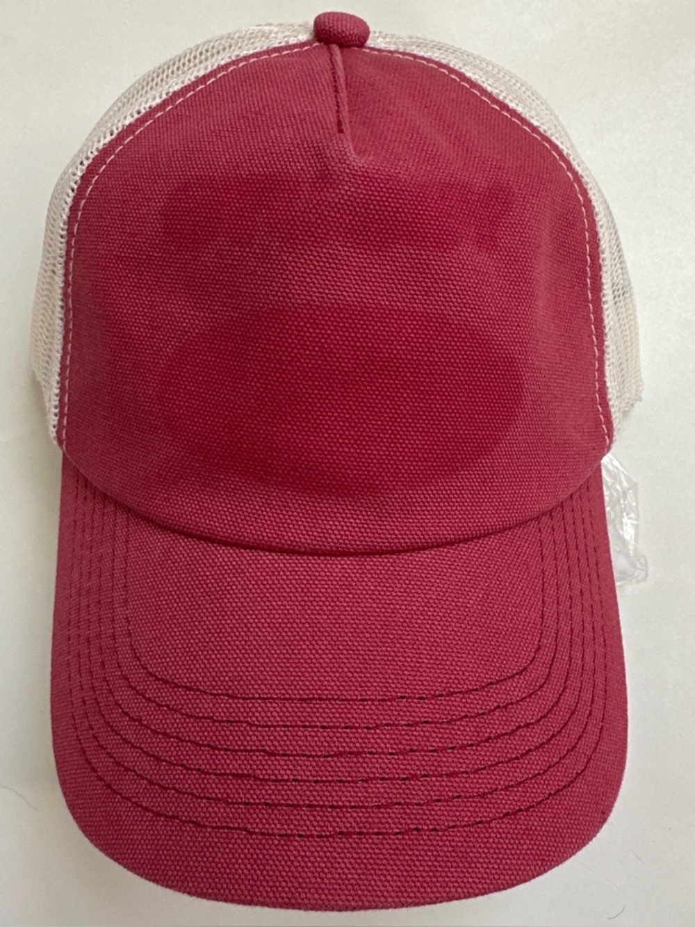 Stussy Ghost Logo Trucker SnapBack SS26 Red